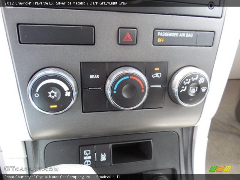 Silver Ice Metallic / Dark Gray/Light Gray 2012 Chevrolet Traverse LS