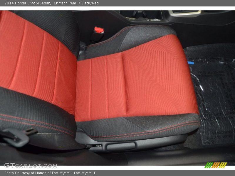 Crimson Pearl / Black/Red 2014 Honda Civic Si Sedan