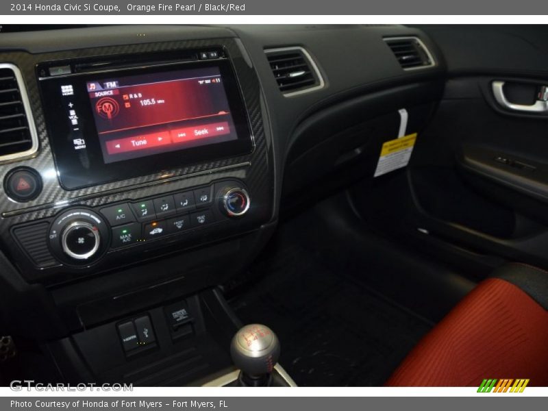 Orange Fire Pearl / Black/Red 2014 Honda Civic Si Coupe