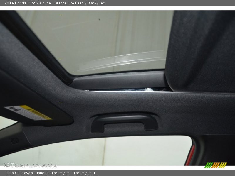 Orange Fire Pearl / Black/Red 2014 Honda Civic Si Coupe