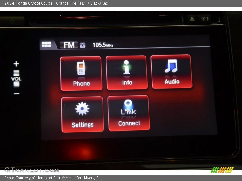 Orange Fire Pearl / Black/Red 2014 Honda Civic Si Coupe