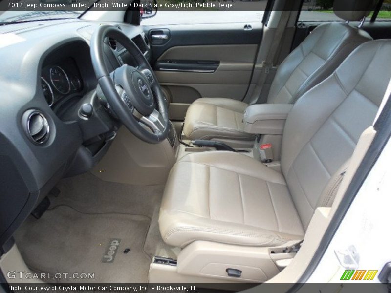 Bright White / Dark Slate Gray/Light Pebble Beige 2012 Jeep Compass Limited