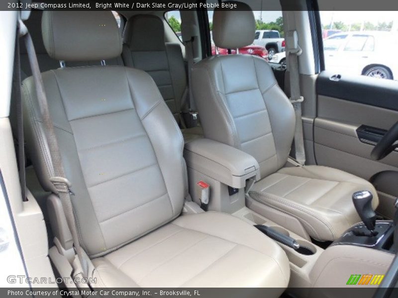 Bright White / Dark Slate Gray/Light Pebble Beige 2012 Jeep Compass Limited