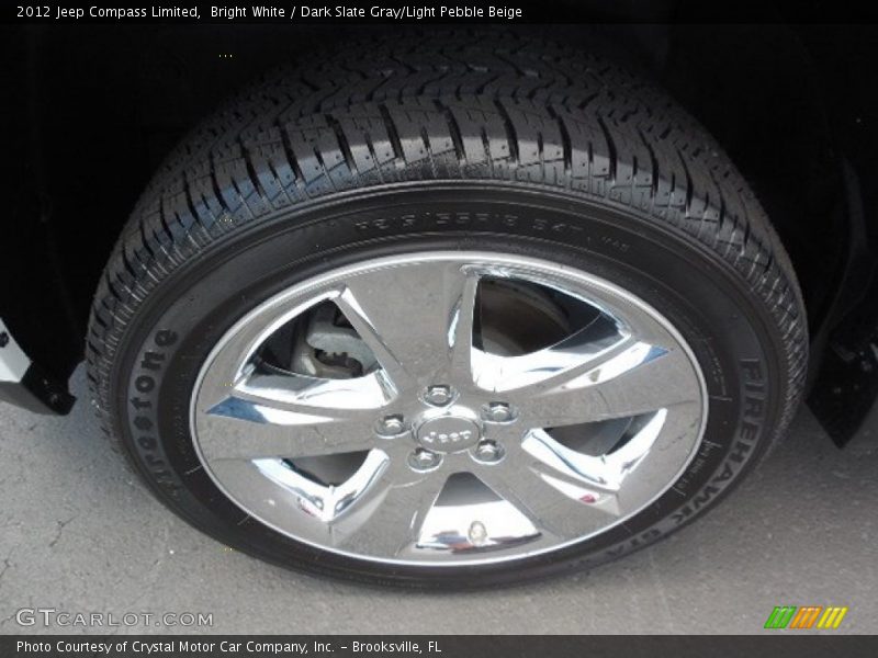 Bright White / Dark Slate Gray/Light Pebble Beige 2012 Jeep Compass Limited