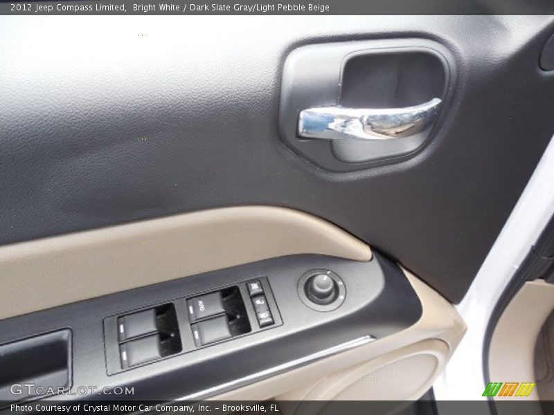 Bright White / Dark Slate Gray/Light Pebble Beige 2012 Jeep Compass Limited