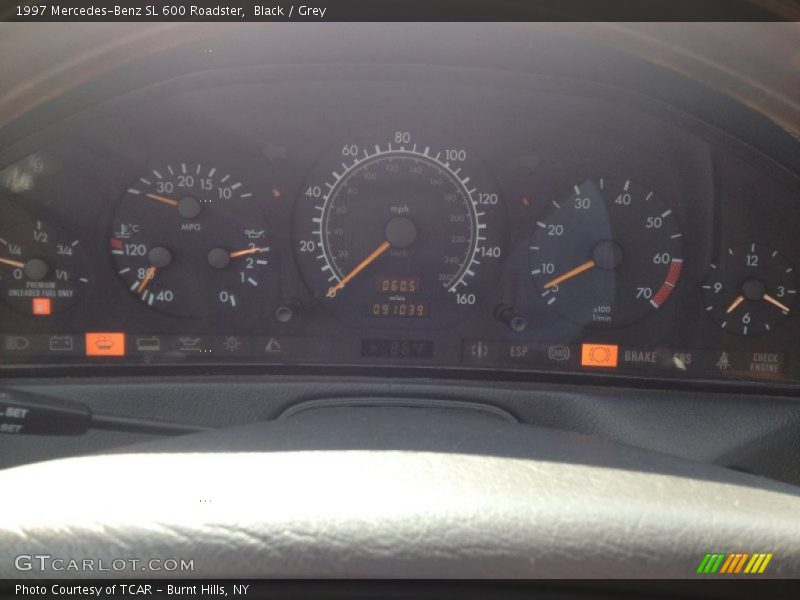 Black / Grey 1997 Mercedes-Benz SL 600 Roadster