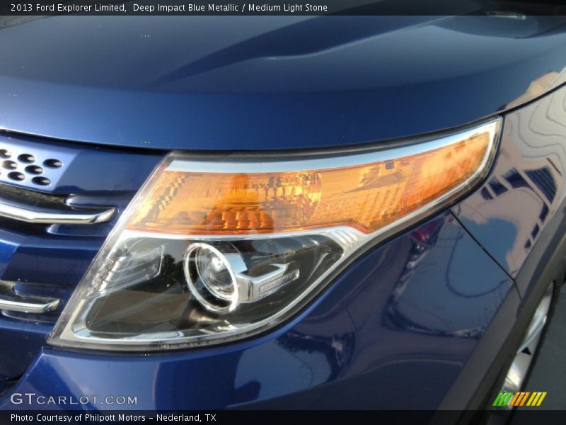 Deep Impact Blue Metallic / Medium Light Stone 2013 Ford Explorer Limited