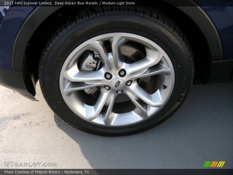 Deep Impact Blue Metallic / Medium Light Stone 2013 Ford Explorer Limited