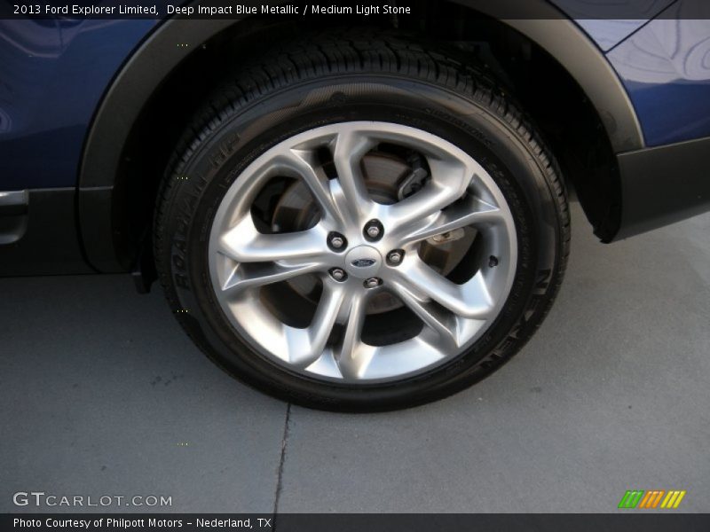 Deep Impact Blue Metallic / Medium Light Stone 2013 Ford Explorer Limited