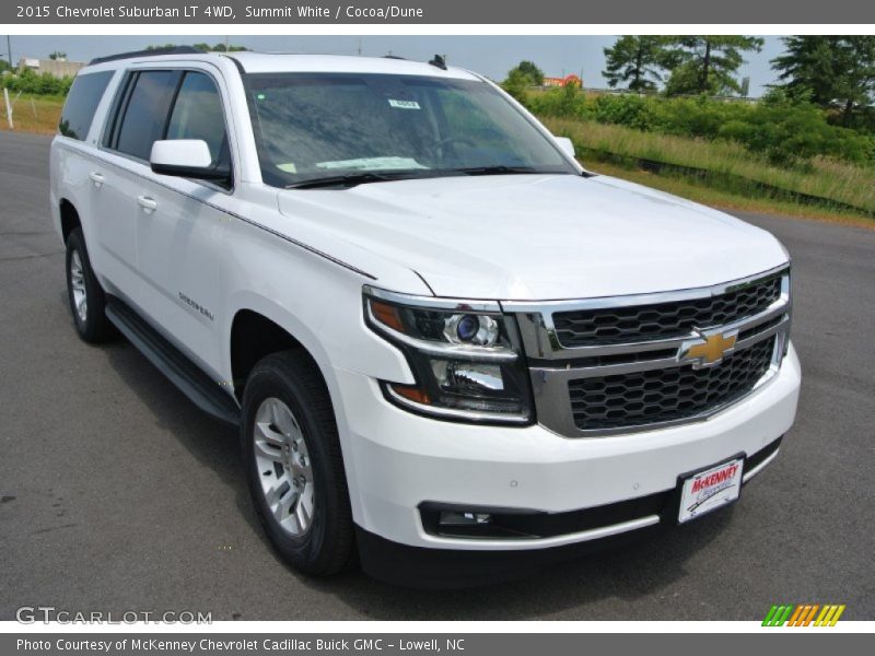 Summit White / Cocoa/Dune 2015 Chevrolet Suburban LT 4WD