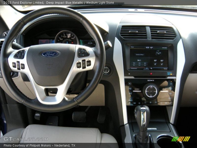 Deep Impact Blue Metallic / Medium Light Stone 2013 Ford Explorer Limited