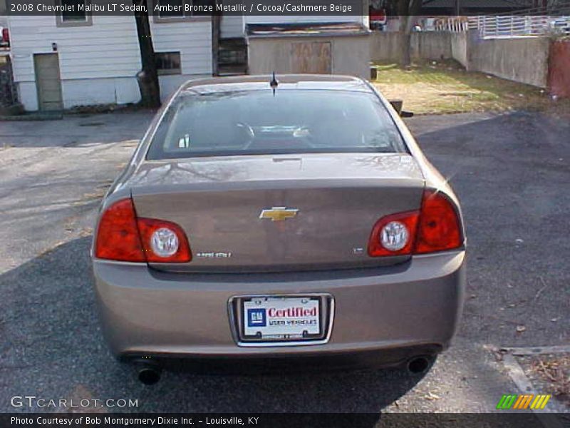 Amber Bronze Metallic / Cocoa/Cashmere Beige 2008 Chevrolet Malibu LT Sedan