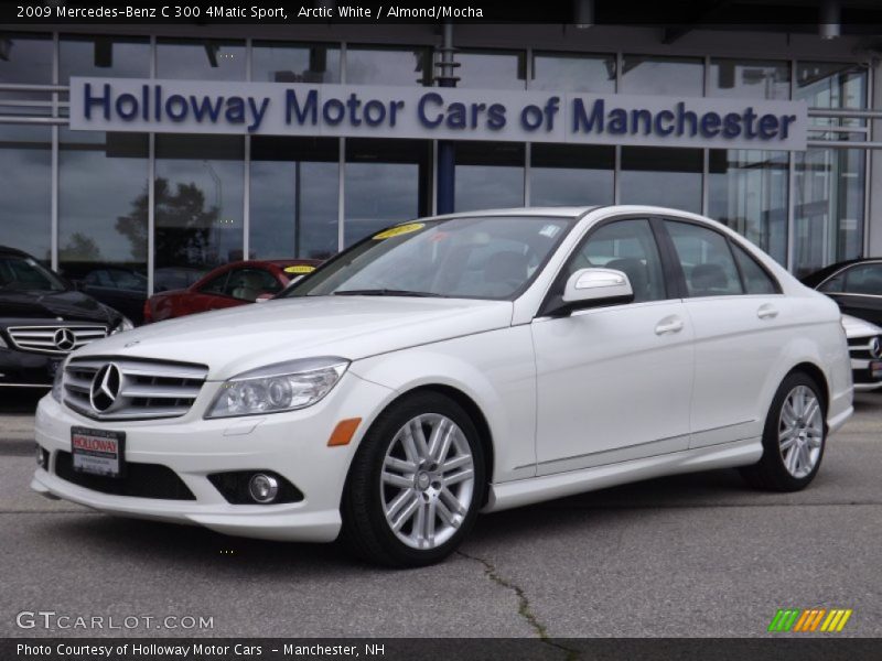 Arctic White / Almond/Mocha 2009 Mercedes-Benz C 300 4Matic Sport