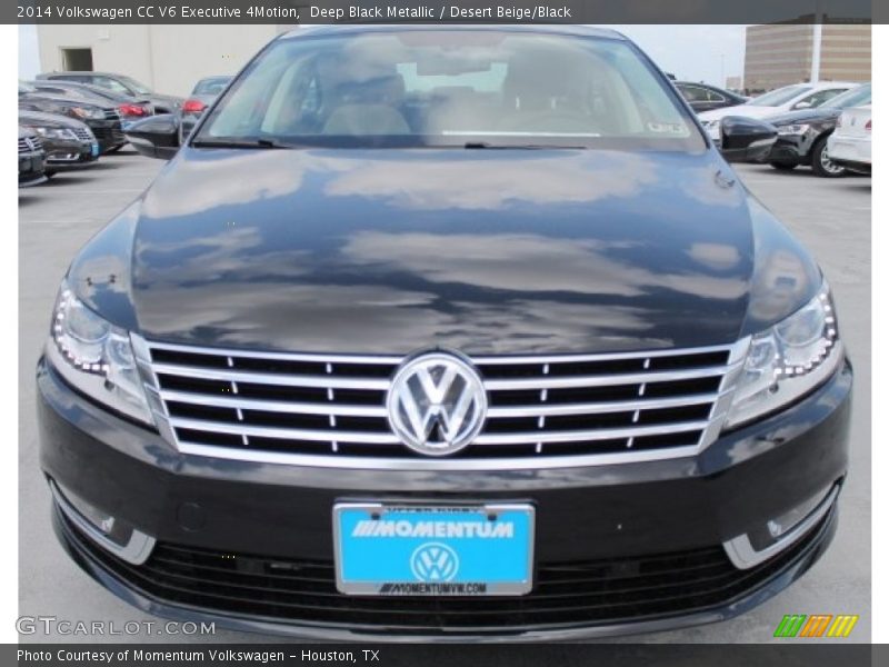 Deep Black Metallic / Desert Beige/Black 2014 Volkswagen CC V6 Executive 4Motion