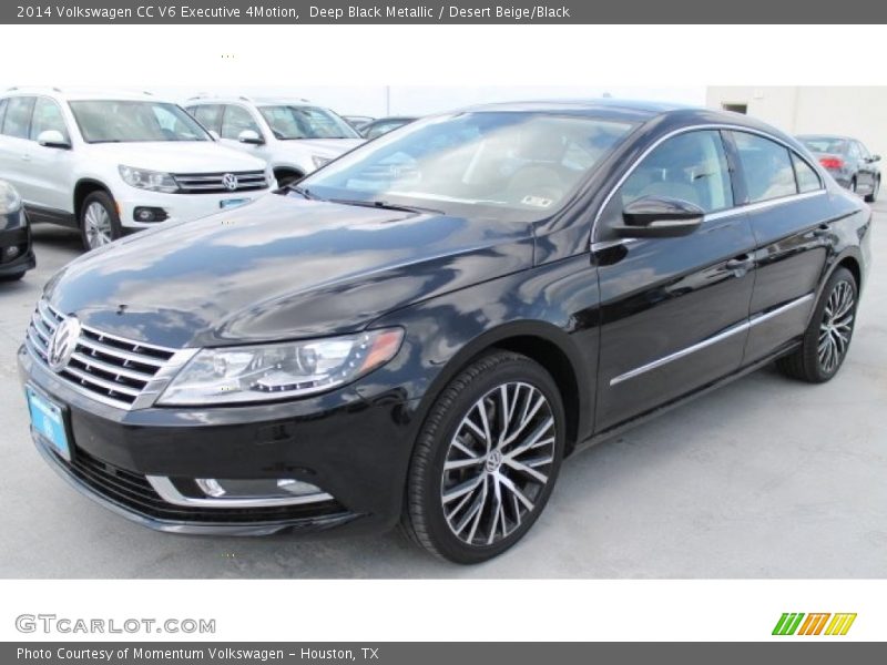 Deep Black Metallic / Desert Beige/Black 2014 Volkswagen CC V6 Executive 4Motion