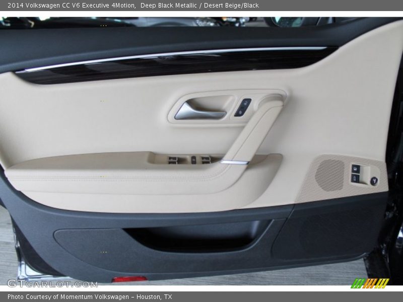 Deep Black Metallic / Desert Beige/Black 2014 Volkswagen CC V6 Executive 4Motion