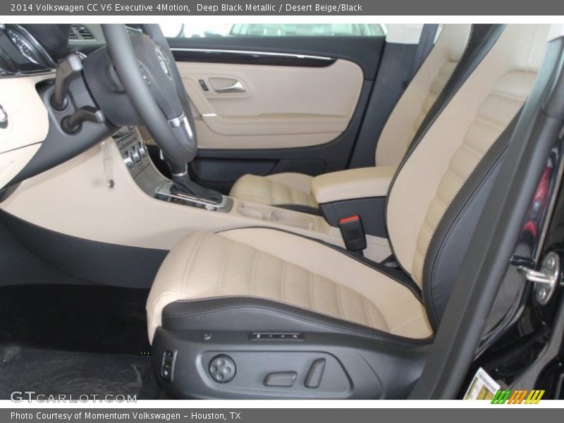 Deep Black Metallic / Desert Beige/Black 2014 Volkswagen CC V6 Executive 4Motion