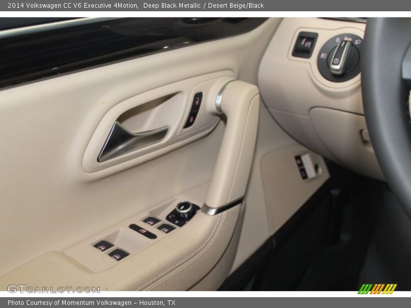 Deep Black Metallic / Desert Beige/Black 2014 Volkswagen CC V6 Executive 4Motion