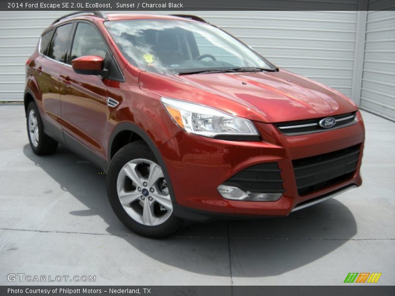 Sunset / Charcoal Black 2014 Ford Escape SE 2.0L EcoBoost