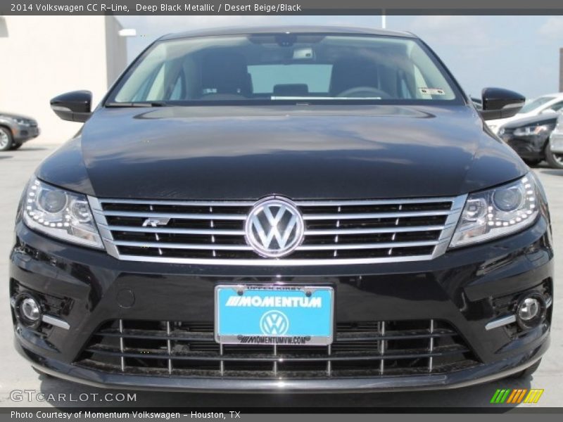 Deep Black Metallic / Desert Beige/Black 2014 Volkswagen CC R-Line