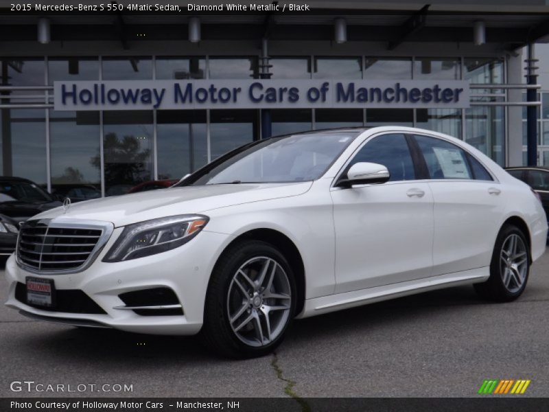 Diamond White Metallic / Black 2015 Mercedes-Benz S 550 4Matic Sedan