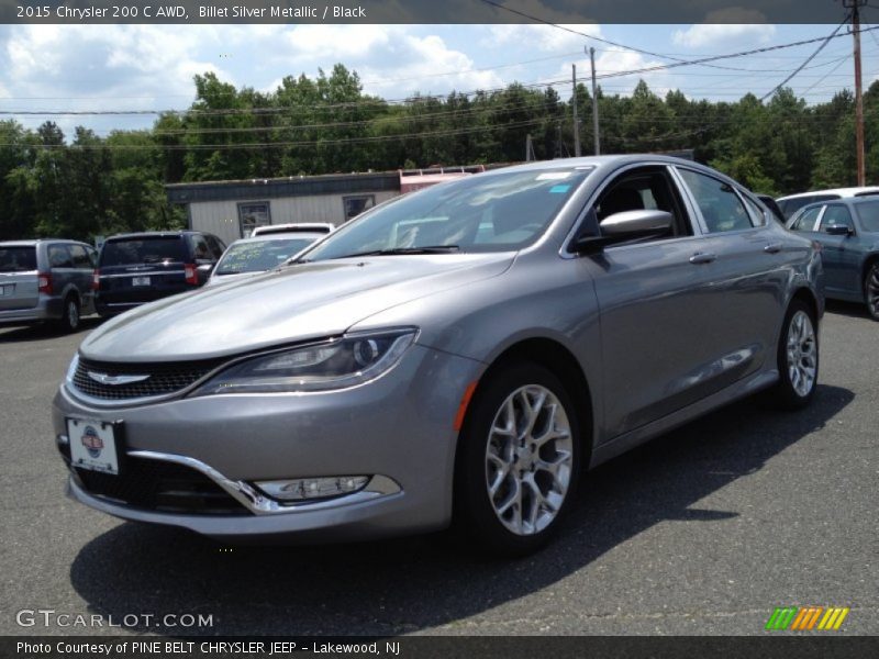 Billet Silver Metallic / Black 2015 Chrysler 200 C AWD