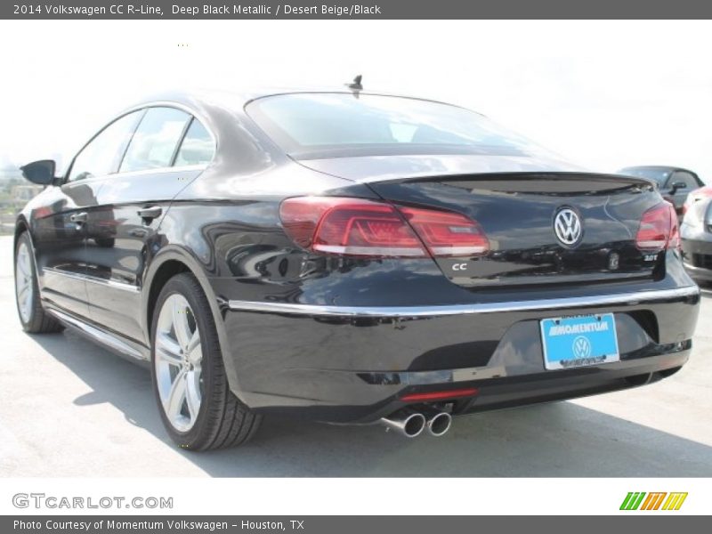 Deep Black Metallic / Desert Beige/Black 2014 Volkswagen CC R-Line