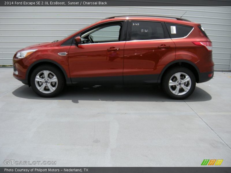 Sunset / Charcoal Black 2014 Ford Escape SE 2.0L EcoBoost