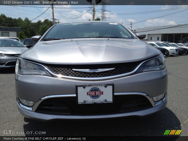 Billet Silver Metallic / Black 2015 Chrysler 200 C AWD