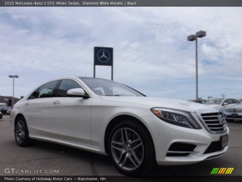 Diamond White Metallic / Black 2015 Mercedes-Benz S 550 4Matic Sedan