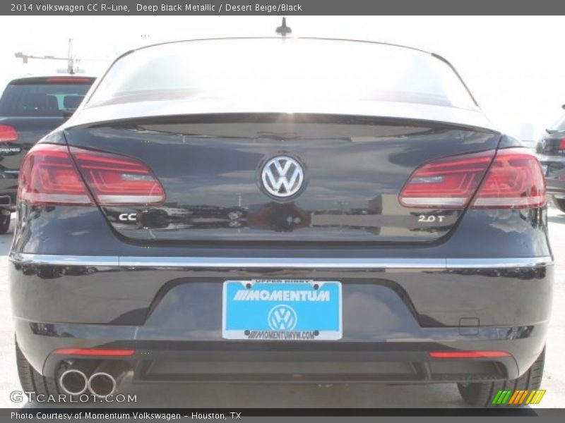 Deep Black Metallic / Desert Beige/Black 2014 Volkswagen CC R-Line