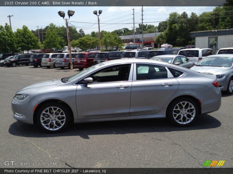 Billet Silver Metallic / Black 2015 Chrysler 200 C AWD
