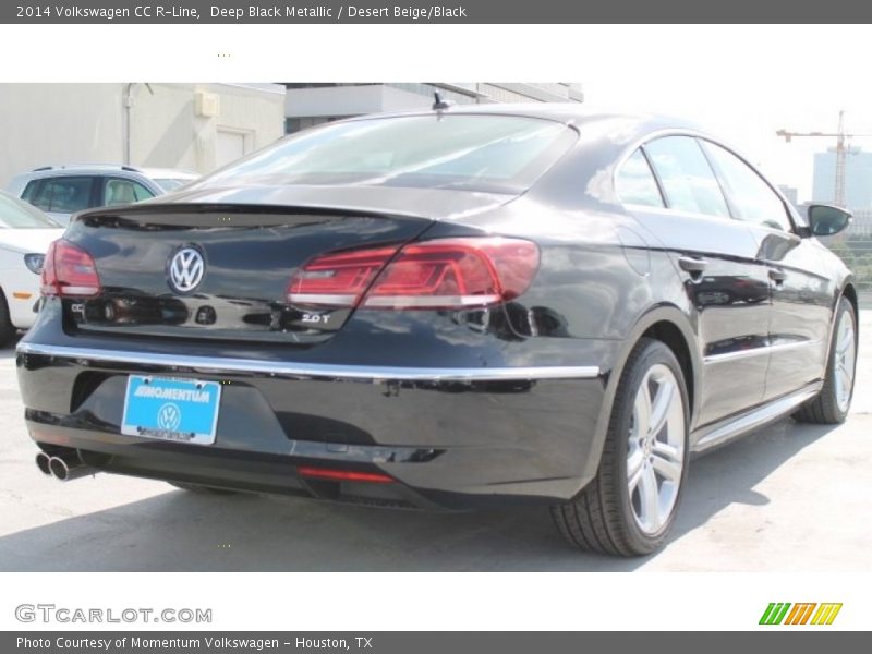 Deep Black Metallic / Desert Beige/Black 2014 Volkswagen CC R-Line