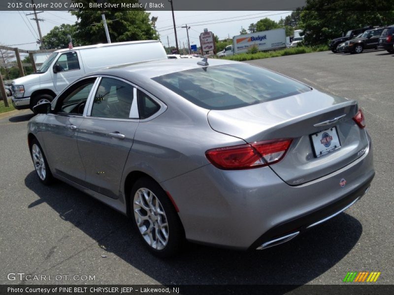Billet Silver Metallic / Black 2015 Chrysler 200 C AWD