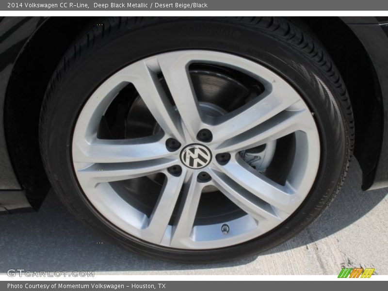 Deep Black Metallic / Desert Beige/Black 2014 Volkswagen CC R-Line