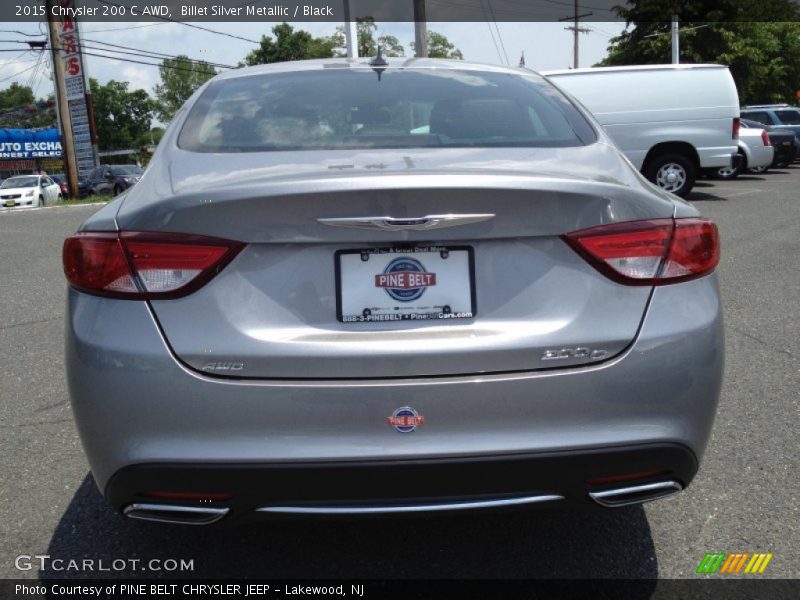 Billet Silver Metallic / Black 2015 Chrysler 200 C AWD
