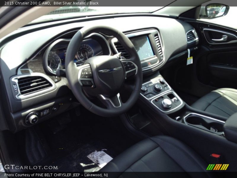 Billet Silver Metallic / Black 2015 Chrysler 200 C AWD