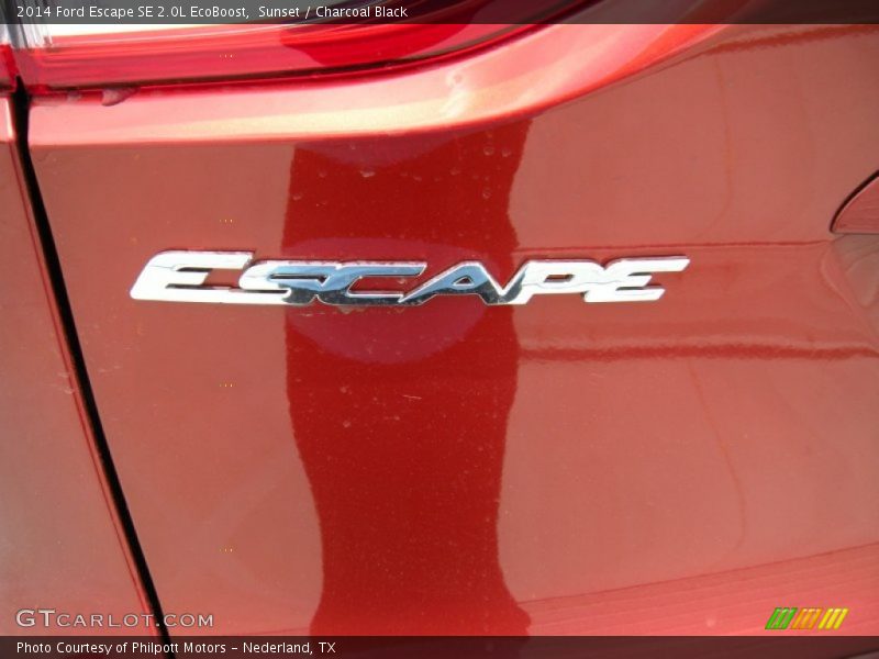 Sunset / Charcoal Black 2014 Ford Escape SE 2.0L EcoBoost