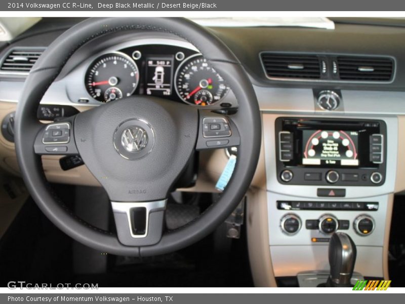 Deep Black Metallic / Desert Beige/Black 2014 Volkswagen CC R-Line