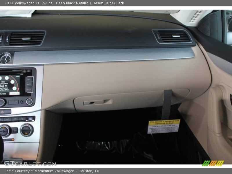 Deep Black Metallic / Desert Beige/Black 2014 Volkswagen CC R-Line