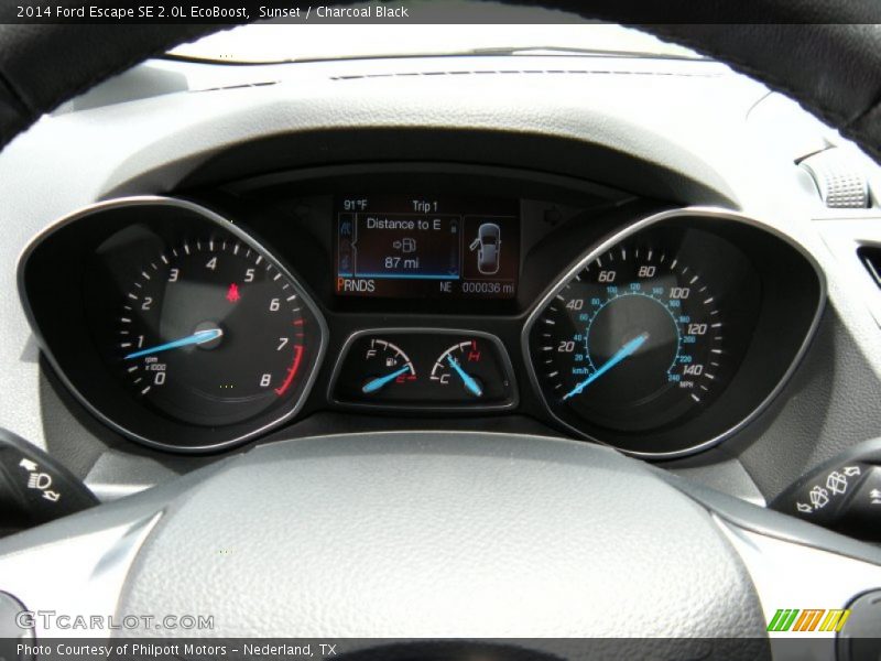 Sunset / Charcoal Black 2014 Ford Escape SE 2.0L EcoBoost