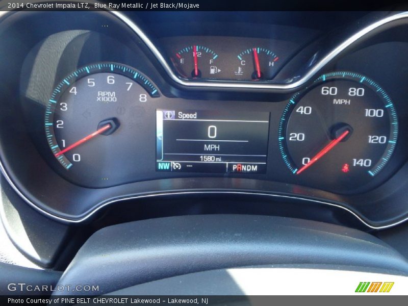 Blue Ray Metallic / Jet Black/Mojave 2014 Chevrolet Impala LTZ