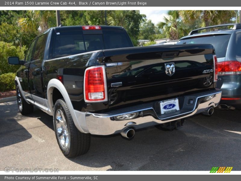 Black / Canyon Brown/Light Frost Beige 2014 Ram 1500 Laramie Crew Cab 4x4