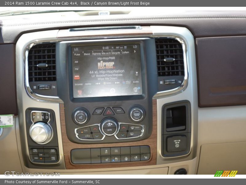 Black / Canyon Brown/Light Frost Beige 2014 Ram 1500 Laramie Crew Cab 4x4