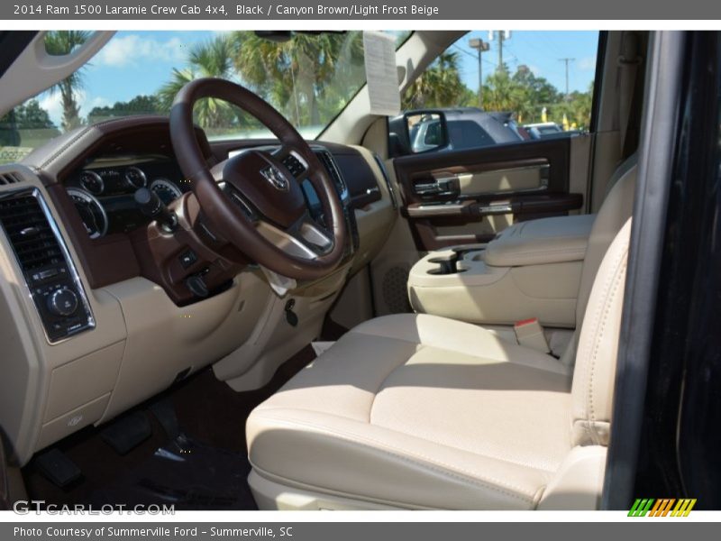 Black / Canyon Brown/Light Frost Beige 2014 Ram 1500 Laramie Crew Cab 4x4