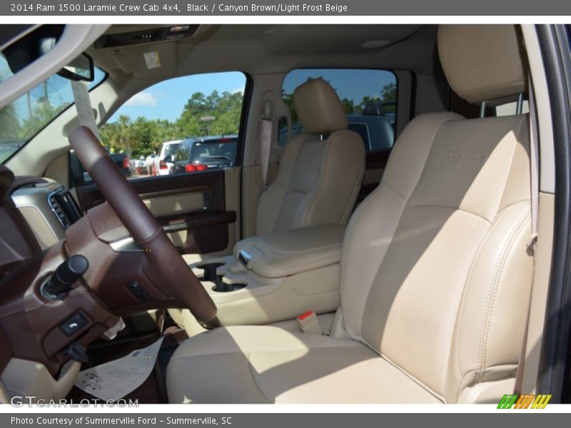 Black / Canyon Brown/Light Frost Beige 2014 Ram 1500 Laramie Crew Cab 4x4