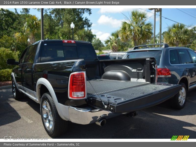 Black / Canyon Brown/Light Frost Beige 2014 Ram 1500 Laramie Crew Cab 4x4