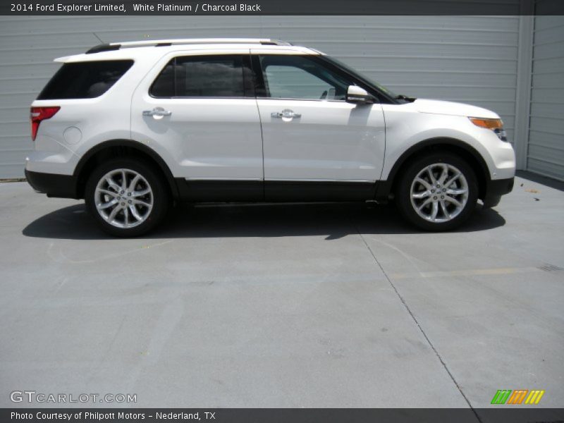 White Platinum / Charcoal Black 2014 Ford Explorer Limited