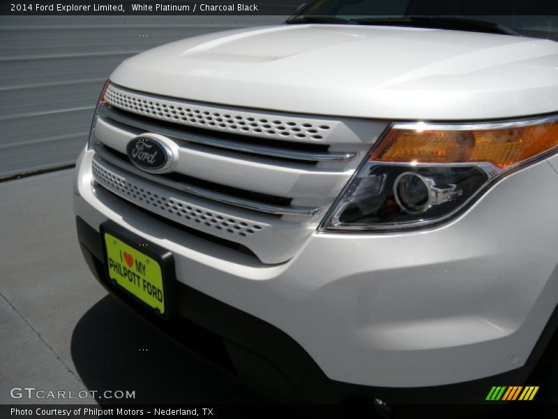 White Platinum / Charcoal Black 2014 Ford Explorer Limited