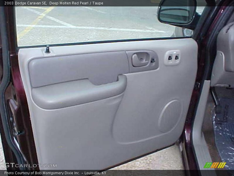 Deep Molten Red Pearl / Taupe 2003 Dodge Caravan SE